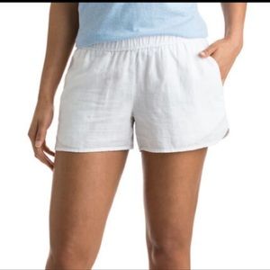 Vineyard Vines White Linen Shorts M